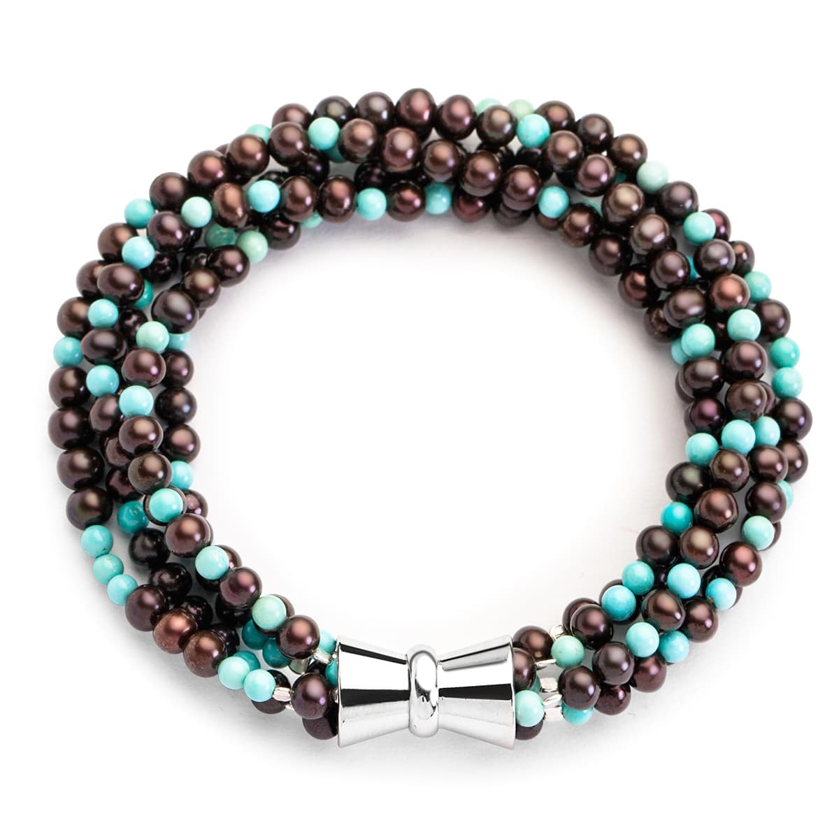 Браслет Жасмин из жемчуга и бирюзы