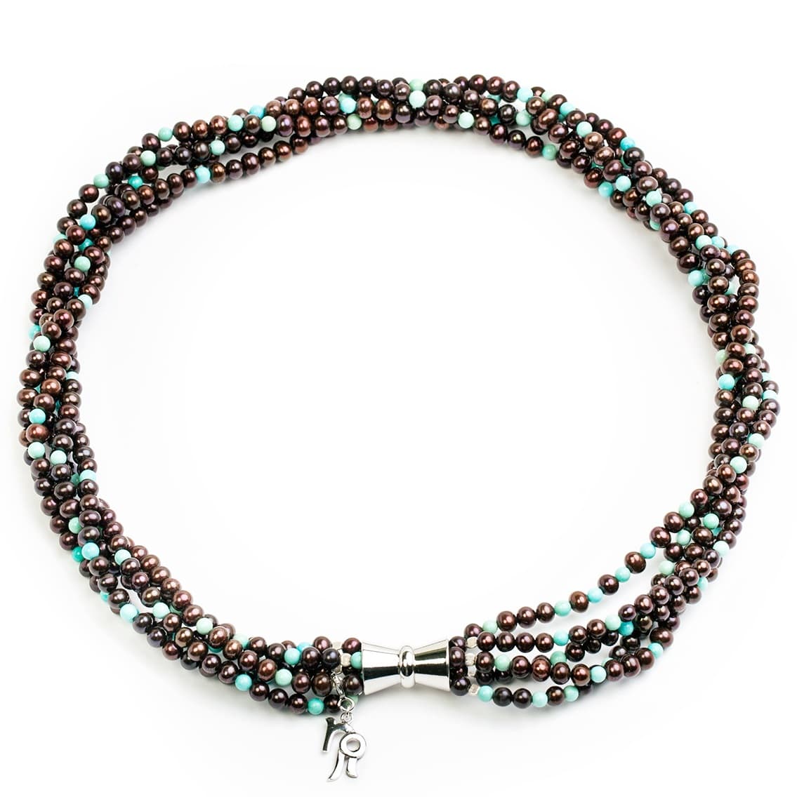 Ожерелье Жасмин из жемчуга и бирюзы