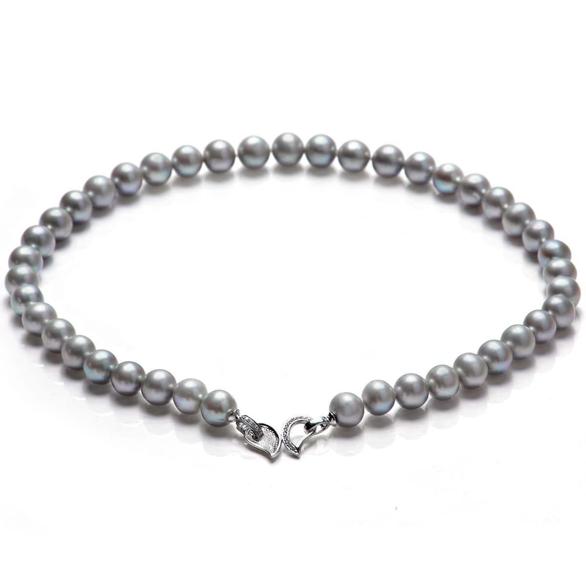 Ожерелье из крупного жемчуга серого цвета