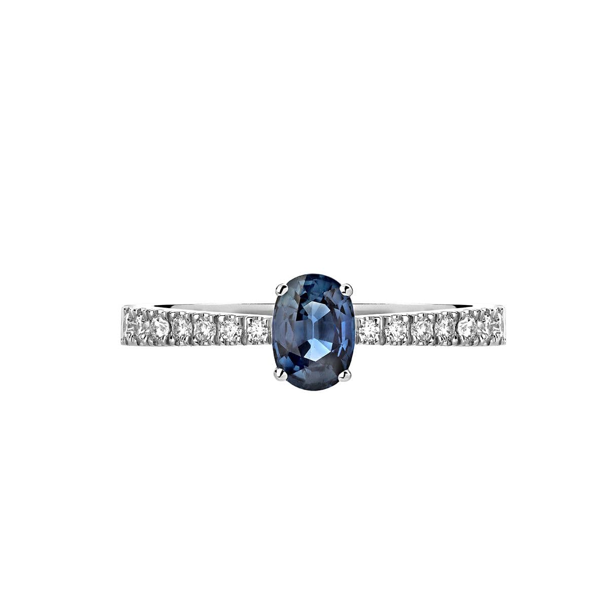 Золотое кольцо Lori с сапфиром и бриллиантами от GEMGALLERY
