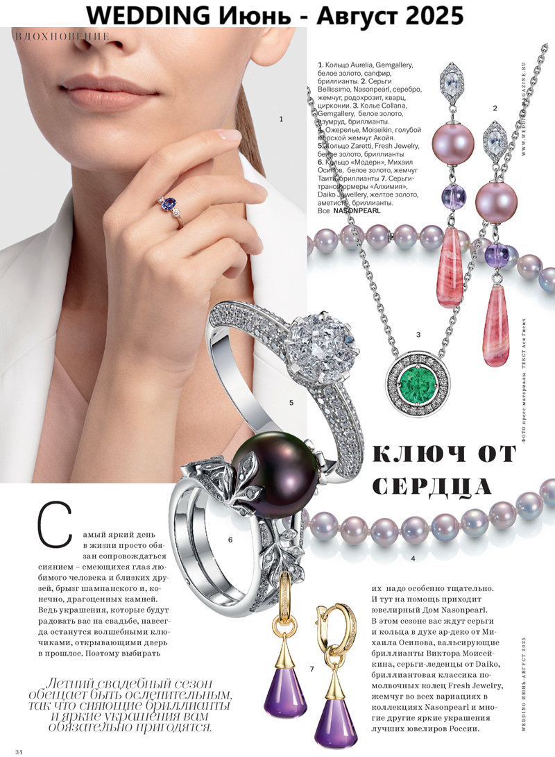 Кольцо Zaretti из белого золота с бриллиантами от ювелирной компании FRESH JEWELRY