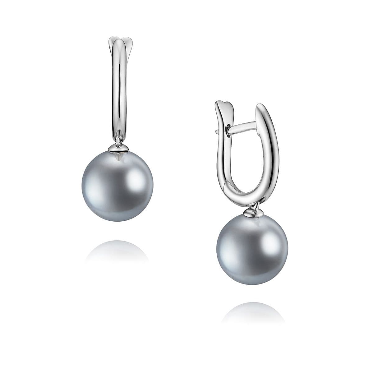 Серебряные серьги Peara с серым пресноводным жемчугом от Nasonpearl